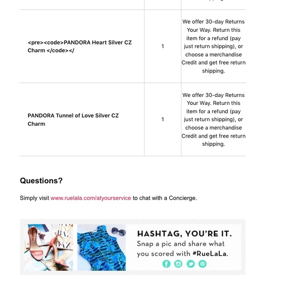 Pandora Heart Silver CZ Charm - Picture 3 of 4